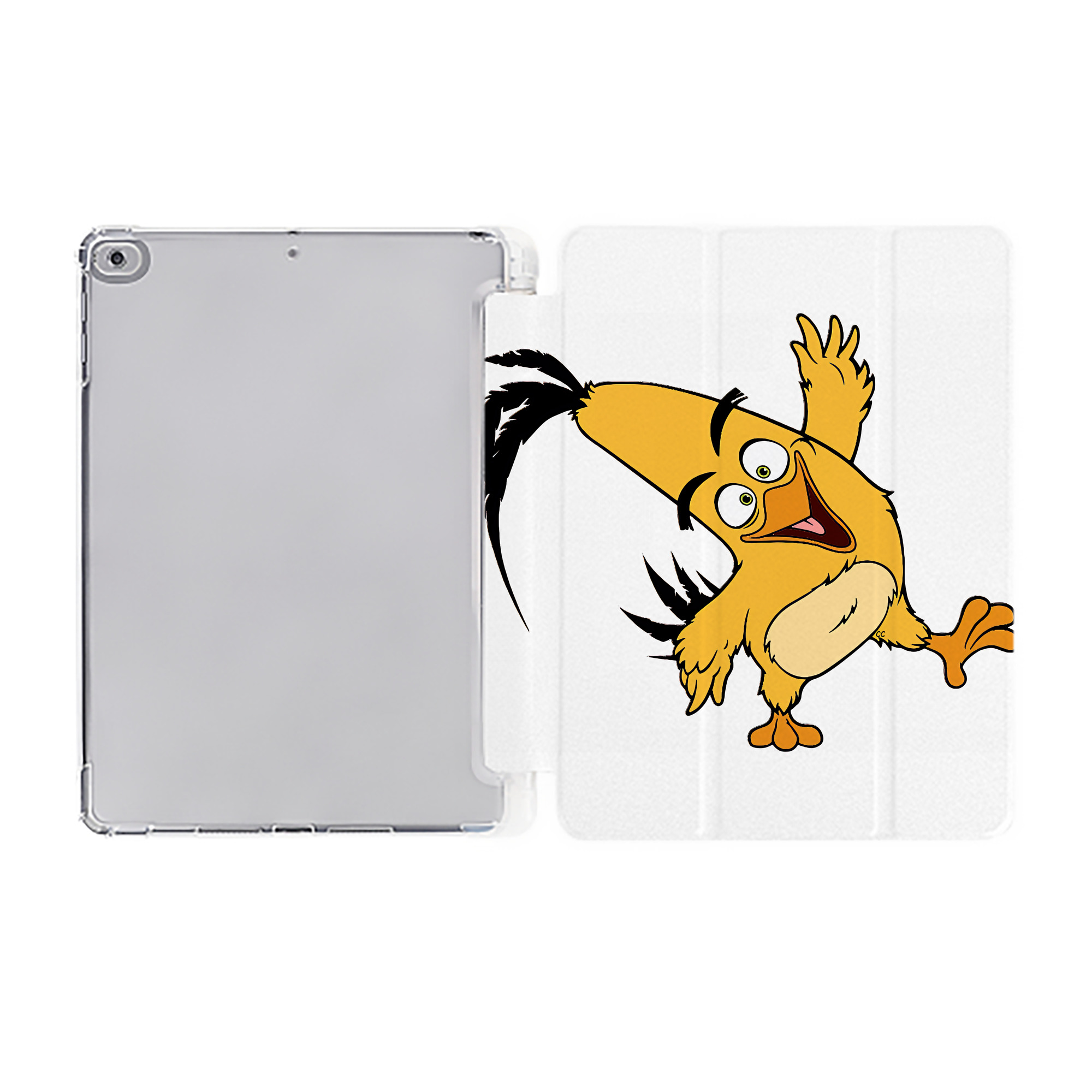 （画像用） Angry Birds アングリーバード IPad ケース ペン収納付き 三つ折りスタンド PUレザー×シリコン 対応機種9.5/10.5/10.9インチ